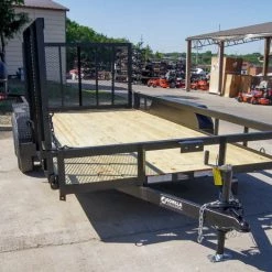 7x14 Straight Deck Utility Trailer with Side Gate (2) 3500lb Axles -Cheap Trailers Store dsc07821 1 1