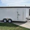 7x16 White V-Nose Enclosed Trailer with Elect Pkg (2) 3500lb Axle -Cheap Trailers Store dsc08334 1 1