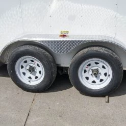 7x16 White V-Nose Enclosed Trailer with Elect Pkg (2) 3500lb Axle -Cheap Trailers Store dsc08336 1 1
