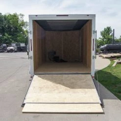 7x16 White V-Nose Enclosed Trailer with Elect Pkg (2) 3500lb Axle -Cheap Trailers Store dsc08342 1 1