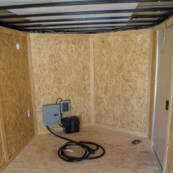 7x16 White V-Nose Enclosed Trailer with Elect Pkg (2) 3500lb Axle -Cheap Trailers Store dsc08343 1 1