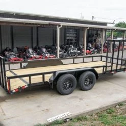 7 X 18 Tandem Axle Dovetail Utility Trailer with Side Gate -Cheap Trailers Store dsc08723 1 1