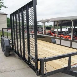 7 X 18 Tandem Axle Dovetail Utility Trailer with Side Gate -Cheap Trailers Store dsc08731 1 1