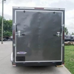 7x12 Charcoal V-Nose Custom Enclosed Trailer 3500lb Axle with Brake -Cheap Trailers Store dsc08738 1