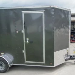 7x12 Charcoal V-Nose Custom Enclosed Trailer 3500lb Axle with Brake -Cheap Trailers Store dsc08741 1