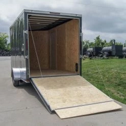 7x12 Charcoal V-Nose Custom Enclosed Trailer 3500lb Axle with Brake -Cheap Trailers Store dsc08747 1 1