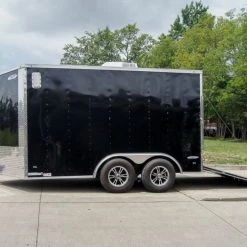 8.5x12 Black V-Nose Enclosed Trailer with Elect Pkg (2) 3500lb Axles -Cheap Trailers Store dsc08775 1 1