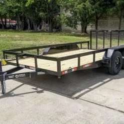 7x14 Dovetail Utility Trailer (2) 3500lb Axles