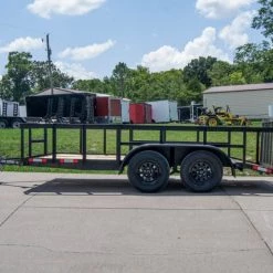 6.4x14 Utility Trailer with 2ft Side Railing (2) 3500lb Axles -Cheap Trailers Store dsc09085 1 1