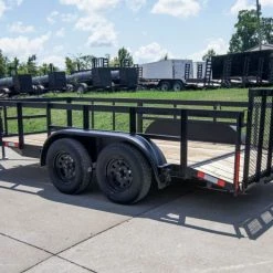 6.4x14 Utility Trailer with 2ft Side Railing (2) 3500lb Axles -Cheap Trailers Store dsc09086 1 1