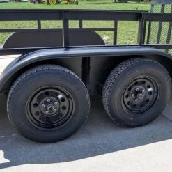 6.4x14 Utility Trailer with 2ft Side Railing (2) 3500lb Axles -Cheap Trailers Store dsc09095 1