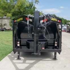 7x12 Gooseneck Hydraulic Dump Trailer with 4ft Side (2) 6K Axles -Cheap Trailers Store dsc09285 4 1