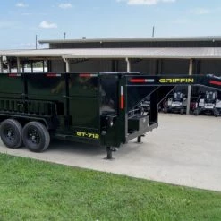 7x12 Gooseneck Hydraulic Dump Trailer with 4ft Side (2) 6K Axles -Cheap Trailers Store dsc09292 2 1