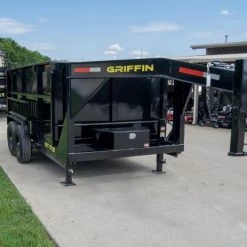 7x12 Gooseneck Hydraulic Dump Trailer with 4ft Side (2) 6K Axles -Cheap Trailers Store dsc09293 2 1