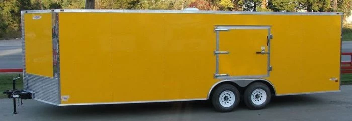 Enclosed Trailer 8.5'x24' Yellow - Mower Motorcycle Car Truck Hauler 7 Enclosed Trailer 8.5'x24' Yellow - Mower Motorcycle Car Truck Hauler - Image 5