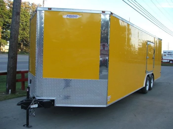 Enclosed Trailer 8.5'x24' Yellow - Mower Motorcycle Car Truck Hauler 6 Enclosed Trailer 8.5'x24' Yellow - Mower Motorcycle Car Truck Hauler - Image 4