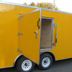 Enclosed Trailer 8.5'x24' Yellow - Mower Motorcycle Car Truck Hauler