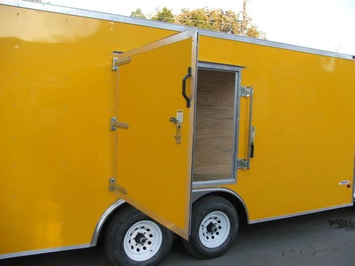 Enclosed Trailer 8.5'x24' Yellow - Mower Motorcycle Car Truck Hauler 3 Enclosed Trailer 8.5'x24' Yellow - Mower Motorcycle Car Truck Hauler