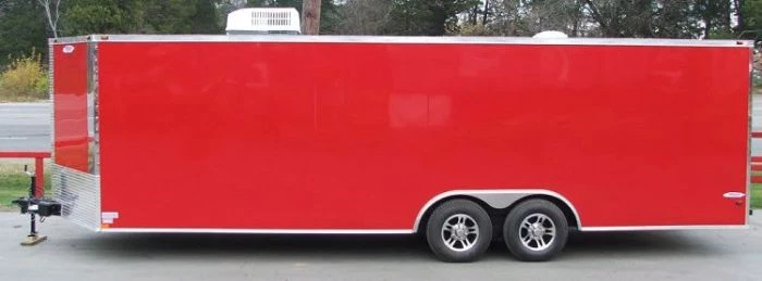Enclosed Trailer 8.5'x24' Red - Motorcycle Car Bike Hauler 6 Enclosed Trailer 8.5'x24' Red - Motorcycle Car Bike Hauler - Image 4