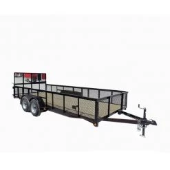 Utility Trailer 6.4 x 18 Straight Deck 2ft Mesh Sides -Cheap Trailers Store edited 6.4x18meshstraight 1
