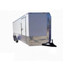 Enclosed Trailer 7'x16' White - V-Nose w/ Splash Guard Cargo Trailer -Cheap Trailers Store edited 7x16 enclosed w 24 inch splash guard 6 1