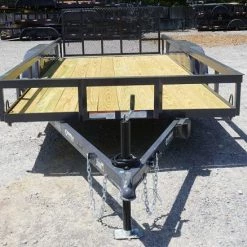 6.4x14 Grey Dovetail Utility Trailer (2) 3,500 lb Axles -Cheap Trailers Store grey6x14tan3 1