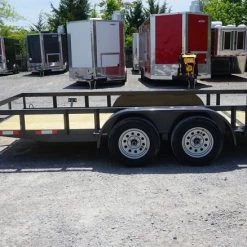 6.4x14 Grey Dovetail Utility Trailer (2) 3,500 lb Axles -Cheap Trailers Store grey6x14tan4 1