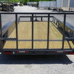 6.4x14 Grey Dovetail Utility Trailer (2) 3,500 lb Axles -Cheap Trailers Store grey6x14tan6 1