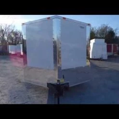 Enclosed Trailer 8.5' x 24' White - Cargo Hauler Car Motorcycle -Cheap Trailers Store hqdefault 25 44 1