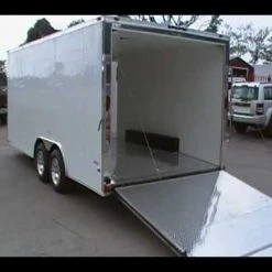 Enclosed Trailer 8.5'x18' White - Equipment Car Bike Hauler