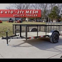 6.4x10 Dovetail Utility Trailer with 2ft Mesh Sides -Cheap Trailers Store hqdefault 25 67 1