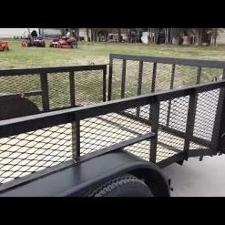 Utility Trailer 6.4x16 Tandem Dovetail With 2ft Mesh Sides -Cheap Trailers Store hqdefault 25 73 2