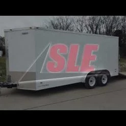 Enclosed Trailer 7'x16' White - V-Nose Lawn Mower Cargo Trailer -Cheap Trailers Store hqdefault 28 16