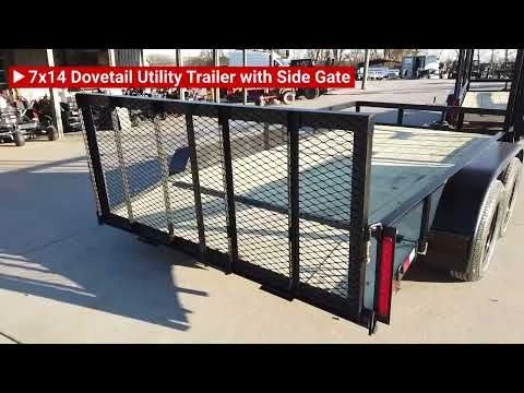 7' X 14' Tandem Axle Dovetail Utility Trailer with Side Gate 15 7' X 14' Tandem Axle Dovetail Utility Trailer with Side Gate - Image 13