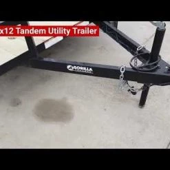 6.4' X 12' Tandem Axle Dovetail Utility Trailer with Gate & Lights -Cheap Trailers Store hqdefault 28 6 1