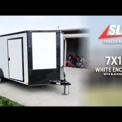 7x12 Enclosed Trailer White V-Nose Blackout Package 3,500lb Axle -Cheap Trailers Store hqdefault 31 13 1
