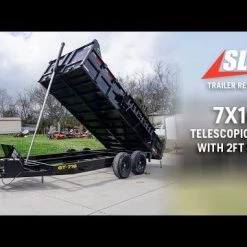 7x16 Telescopic Dump Trailer with 2ft Sides (2) 7K Axles -Cheap Trailers Store hqdefault 31 26 1