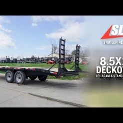 8.5x22 I-Beam Deckover Trailer (2) 7K Axles Stand-Up Ramps -Cheap Trailers Store hqdefault 31 27 1