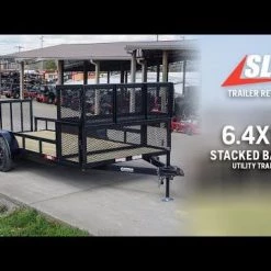 6.4x16 Dovetail Utility Trailer Stacked Baskets (2) 3500lb Axles -Cheap Trailers Store hqdefault 31 30 1