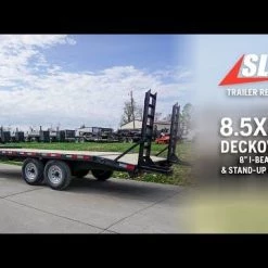 8.5x20 I-Beam Deckover Trailer (2) 7K Axles Stand-Up Ramps -Cheap Trailers Store hqdefault 31 33 1