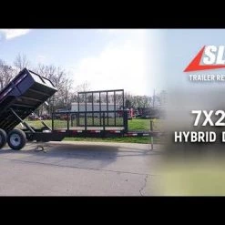 Dump Utility Hybrid Trailer 7'x20' 2 ft Sides Equipment -Cheap Trailers Store hqdefault 31 5 2