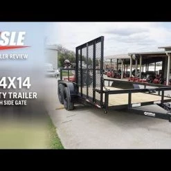 6.4x14 Tandem Dovetail Utility Trailer with Side Gate -Cheap Trailers Store hqdefault 33 1 1