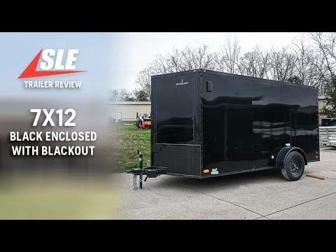 7x12 Enclosed Trailer Black V-Nose Blackout Package 3,500lb Axle 22 7x12 Enclosed Trailer Black V-Nose Blackout Package 3,500lb Axle - Image 20