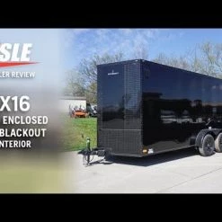 7x16 Enclosed Trailer Black V-Nose Blackout Pkg Tandem Axle -Cheap Trailers Store hqdefault 33 6 1