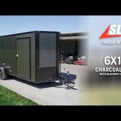 6x12 Enclosed Trailer Charcoal V-Nose Blackout Package 3,500lb Axle -Cheap Trailers Store hqdefault 34 11 1