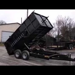 Hydraulic Dump Trailer 7 X 14 With 4ft Sides -Cheap Trailers Store hqdefault 55 5 1