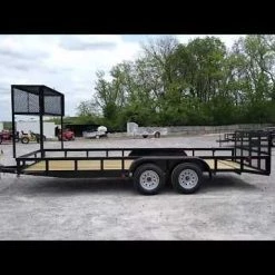 Utility Trailer 6.4' X 18' Tandem Dovetail With Cage -Cheap Trailers Store hqdefault 56 1
