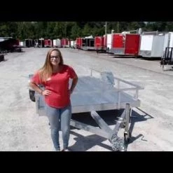 6.4'x12' All Aluminum Straight Utility Trailer 3500 lb Axle -Cheap Trailers Store hqdefault 57 1