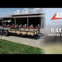 6.4x20 Dovetail Utility Trailer (2) 3500lb Axles -Cheap Trailers Store hqdefault 61 1 1