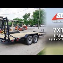 7x18 Equipment Trailer I-Beam (2) 7K Axles -Cheap Trailers Store hqdefault 61 2 1